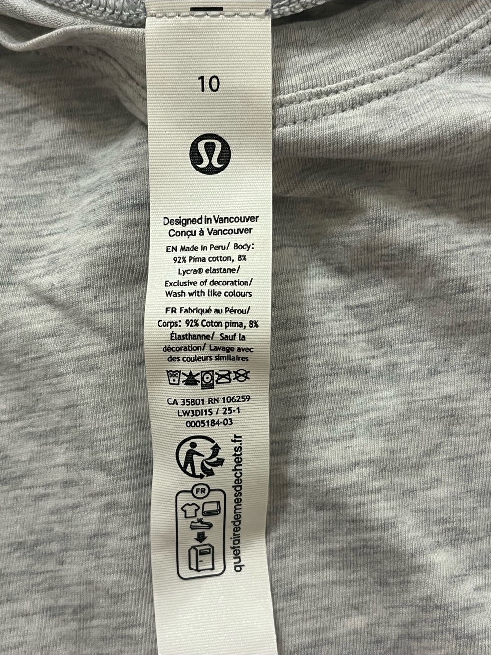 lululemon athletica Lightweight Boxy Tee in Light Heather Gray - Picture 2 of 3